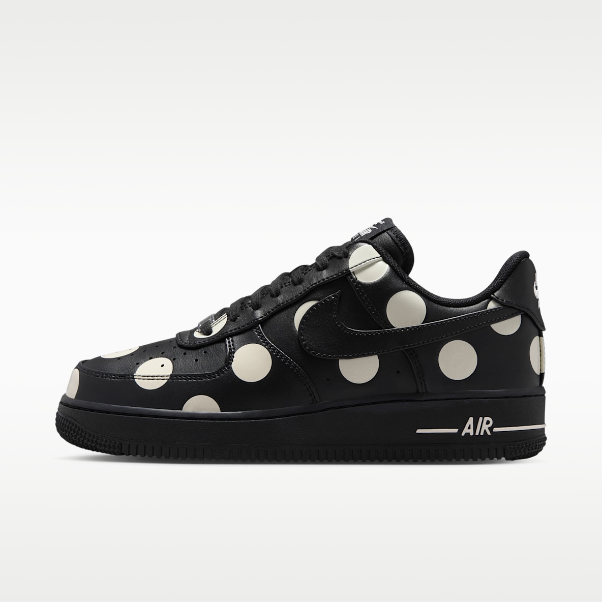 Black Air Force 1 Low Top Shoes. Nike SG